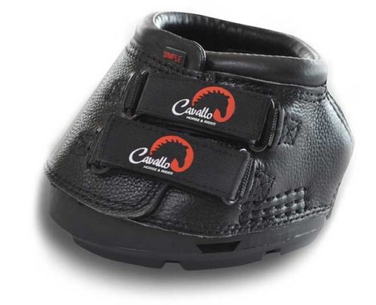 Cavallo Simple Hoof Boot - Black replaceable Velcro Straps
