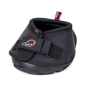 Cavallo BFB draft size horse hoof boots - front angle view LR