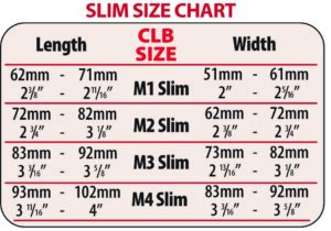 CLB Slim size Chart