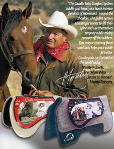 Monty Roberts loves Cavallo Saddle pads - Quote