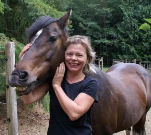 Carole Herder Meditating with her horse