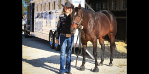 Cheyenne Wimberly barrel racer uses Cavallo Hoof Boots trailering