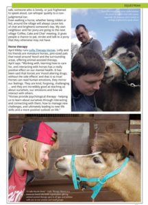 Lofty THerapy Mini Horses article - Horse therapy
