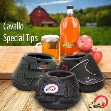 Use apple cider vinegar to keep Cavallo Hoof Boots fresh
