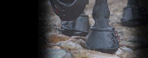 Cavallo Simple Hoof Boots on rough terrain