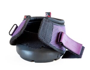 Cavallo Trek Purple Horse Hoof Boot - front open view