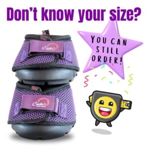 Get help measuring Cavallo Purple Trek Hoof Boots