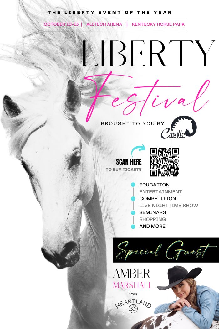 2024 Liberty Festival poster - sponsored by Cavallo Hoof Boots