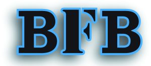 Bold black letters 'BFB' with a bright blue outline, promoting Cavallo hoof boots and equine gear.