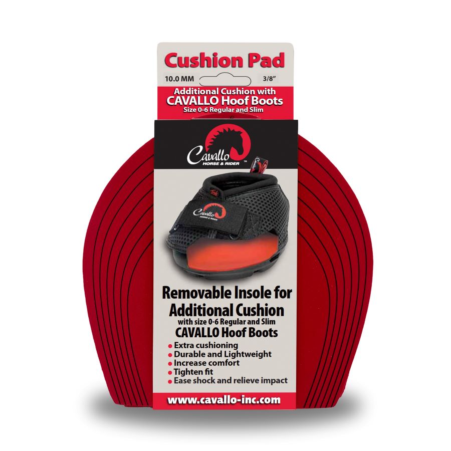 Cavallo cushion pads for hoof boots, providing extra comfort and shock absorption for horse hoof protection.
