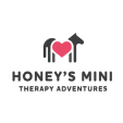 Logo of Honey's Mini Therapy Adventures, with horse icon, promoting equine care and Cavallo hoof boots.