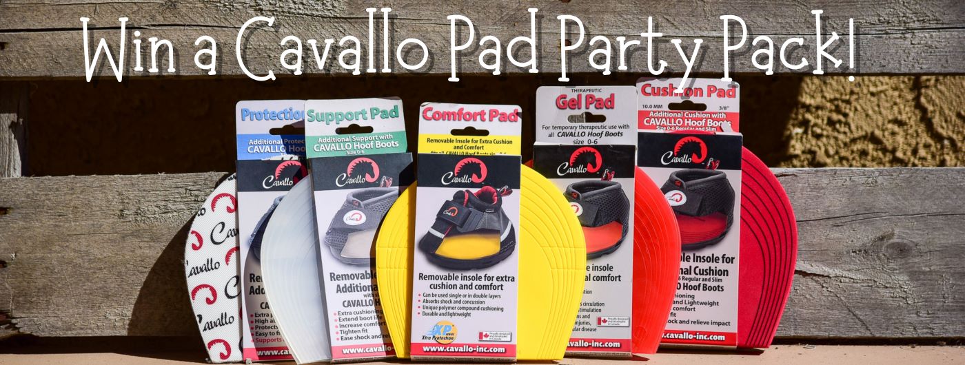 Cavallo hoof boot pads pack offering comfort and support for horses. Equine care product giveaway promo.