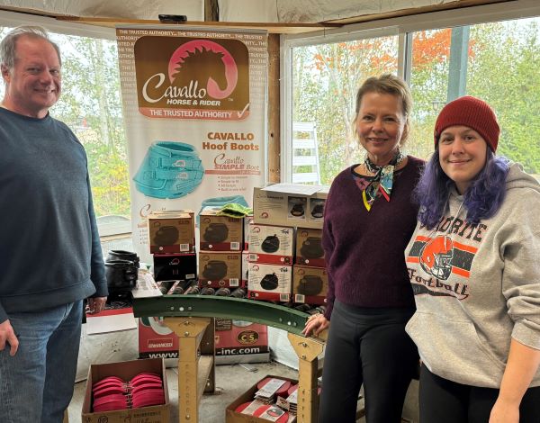 Carole Herder at Rugosa warehouse packing hurricane Milton donation