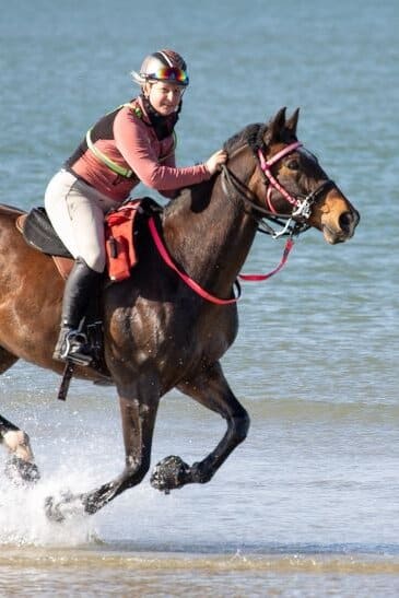 Cavallo ELB Bling hoof boots on beach