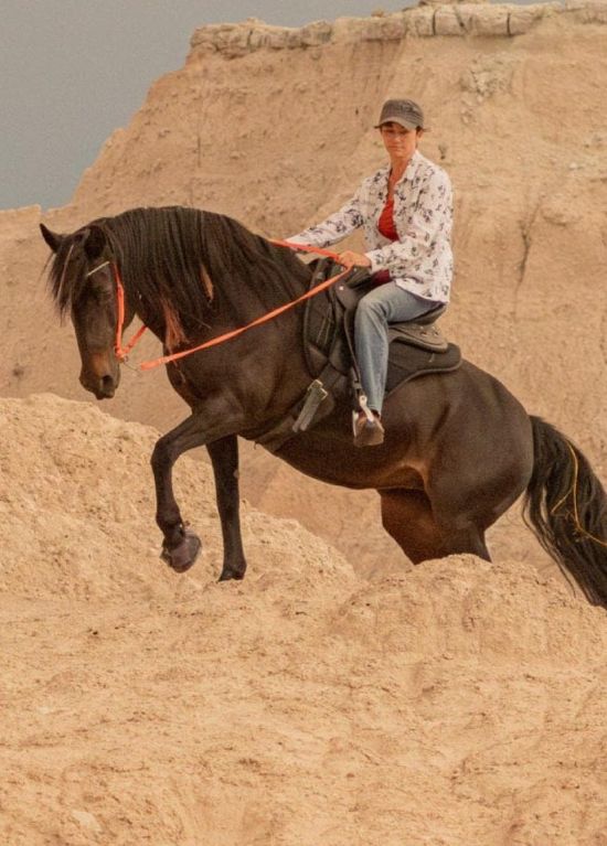 Steep hills and mountain terrain with cavallo horse hoof boots