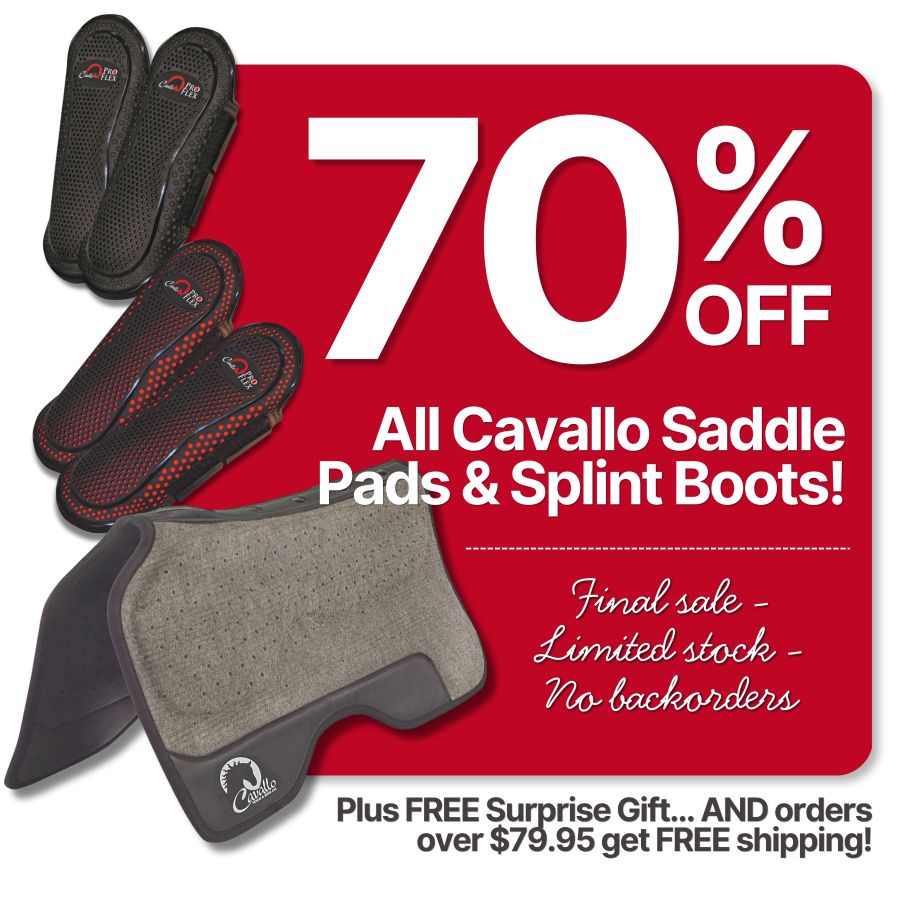 70% off saddle pads splint boots by Cavallo mobile