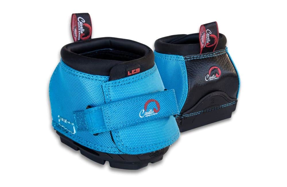 Cavallo Turquoise LEB donkey hoof Boots front & back 2