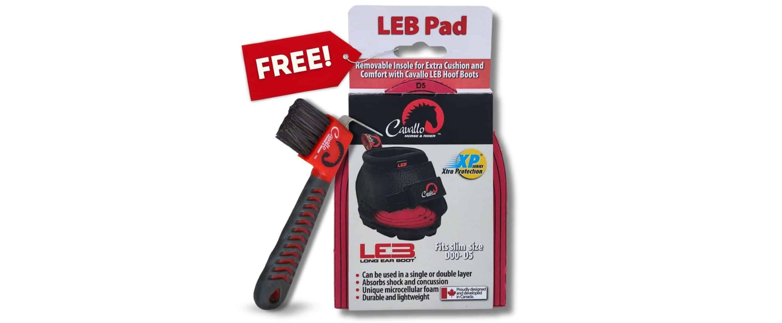 Get free Cavallo LEB Cushion Pads & a free hoof pick with purchase