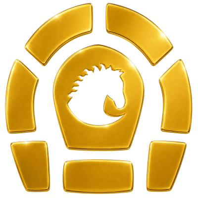 Cavallo Hoof Boot Print - gold transparent background