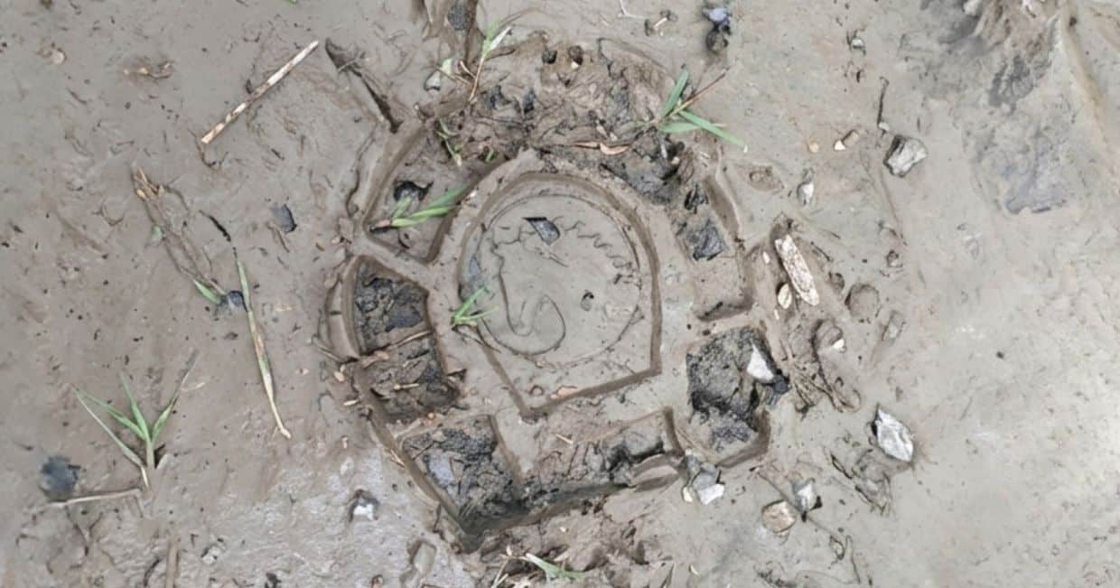 Cavallo Hoof Boot Print in mud - wide image