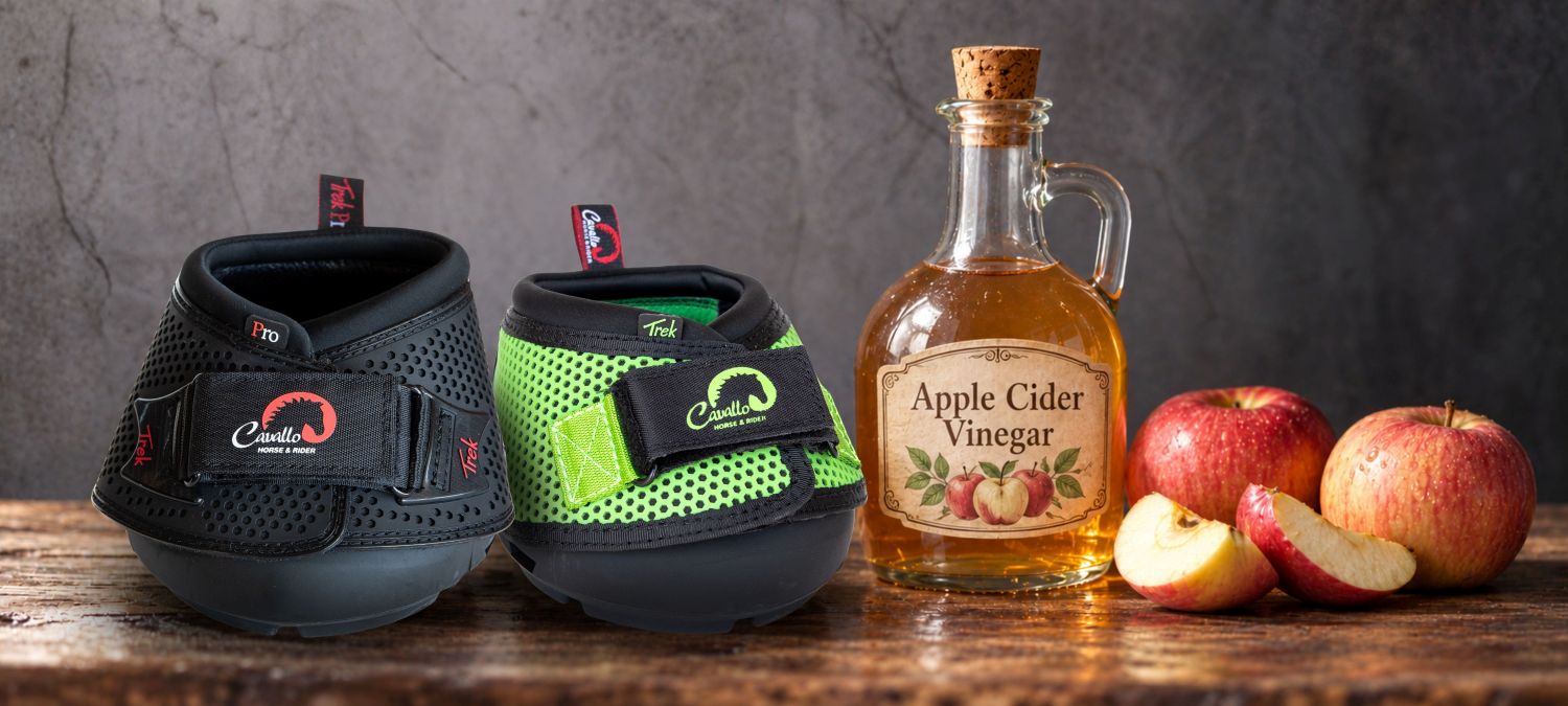 Cavallo Hoof Boots can be cleaned with Apple cider vinegar